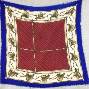 Vintage Michelle Stuart Japan wool scarf frayed edges horse equestrian rodeo